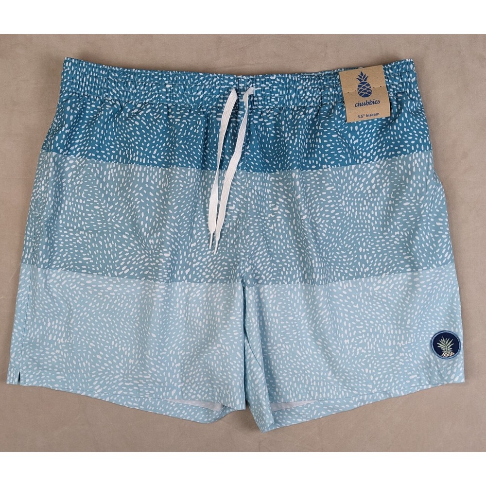 Chubbies‎ 2XL Mens Swim trunks The Whale Sharks 5.5" Inseam NWT $69.50